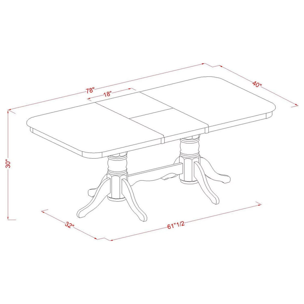 7 Piece Dining Table Set with 6 Chairs K50374