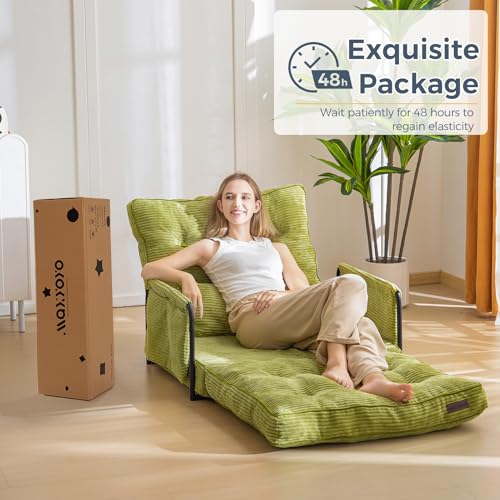 Beige Adjustable Floor Sofa with 2 Pillows L97338