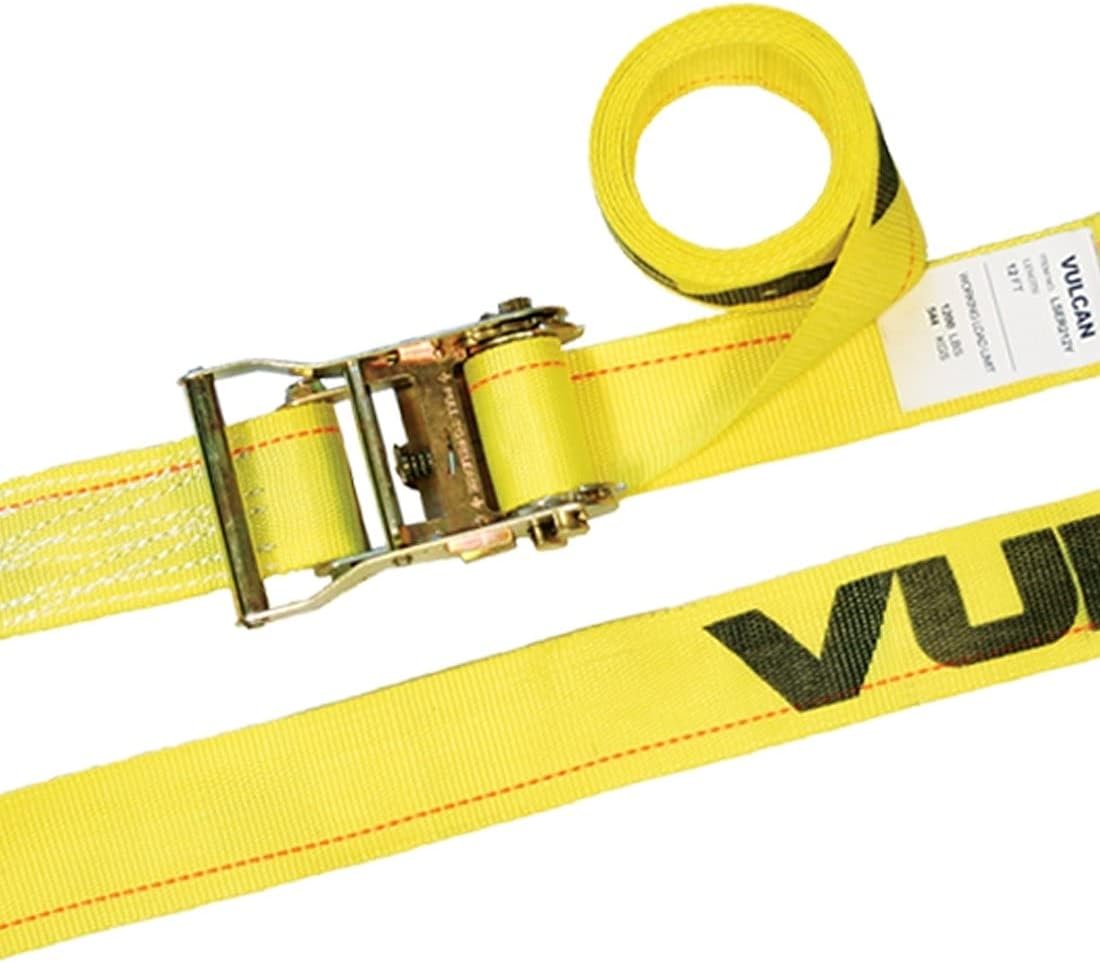 Ratchet Strap for E Track, 12 Foot, 6 Pack, Yellow, 1,333 Pound Safe Working Load D4151