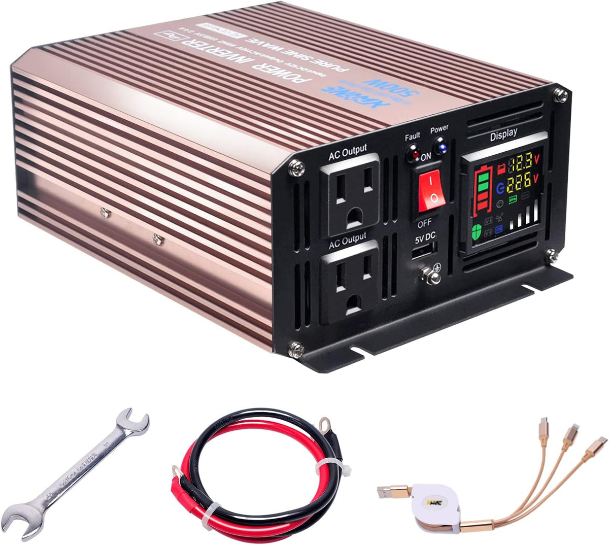 4000 Watts Pure Sine Wave Power Inverter DC to AC Converter with Remote Control and LED Display S152