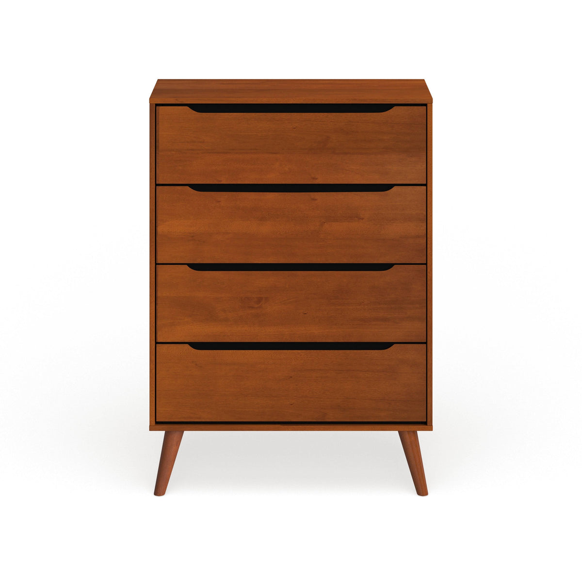 Grey Solid Wood 4-Drawer Chest O428