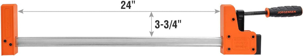 24-inch 90° Parallel Jaw Bar Clamp, 2-pack J424967