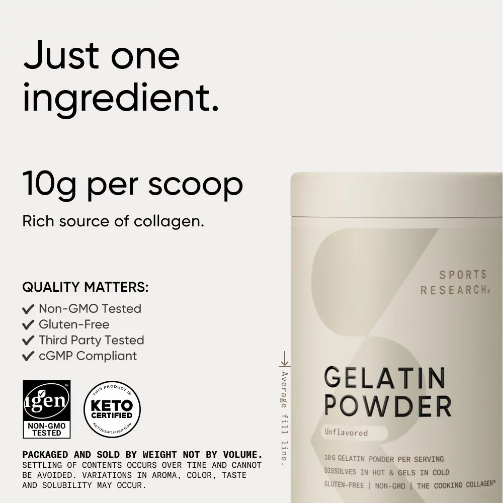 Gelatin Powder Cooking Collagen Supplement 16oz F6714