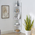 5 Tier White Corner Bookcase Shelf Q464697