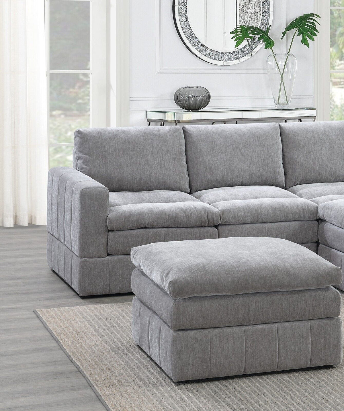 Plush Cushion 5pc Modular Sectional Set Y439
