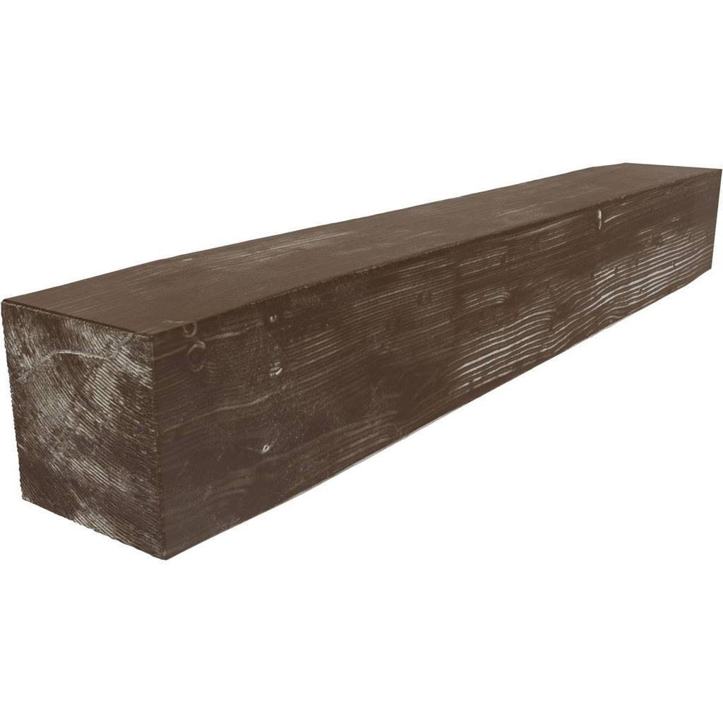 Sandblasted Faux Wood Fireplace Mantel, Vintage Mahogany J59342