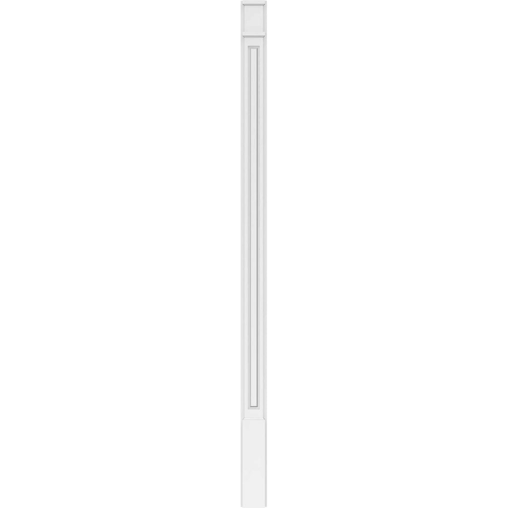 Raised Panel PVC Pilaster with Decorative Capital and Base (Pair) I5144
