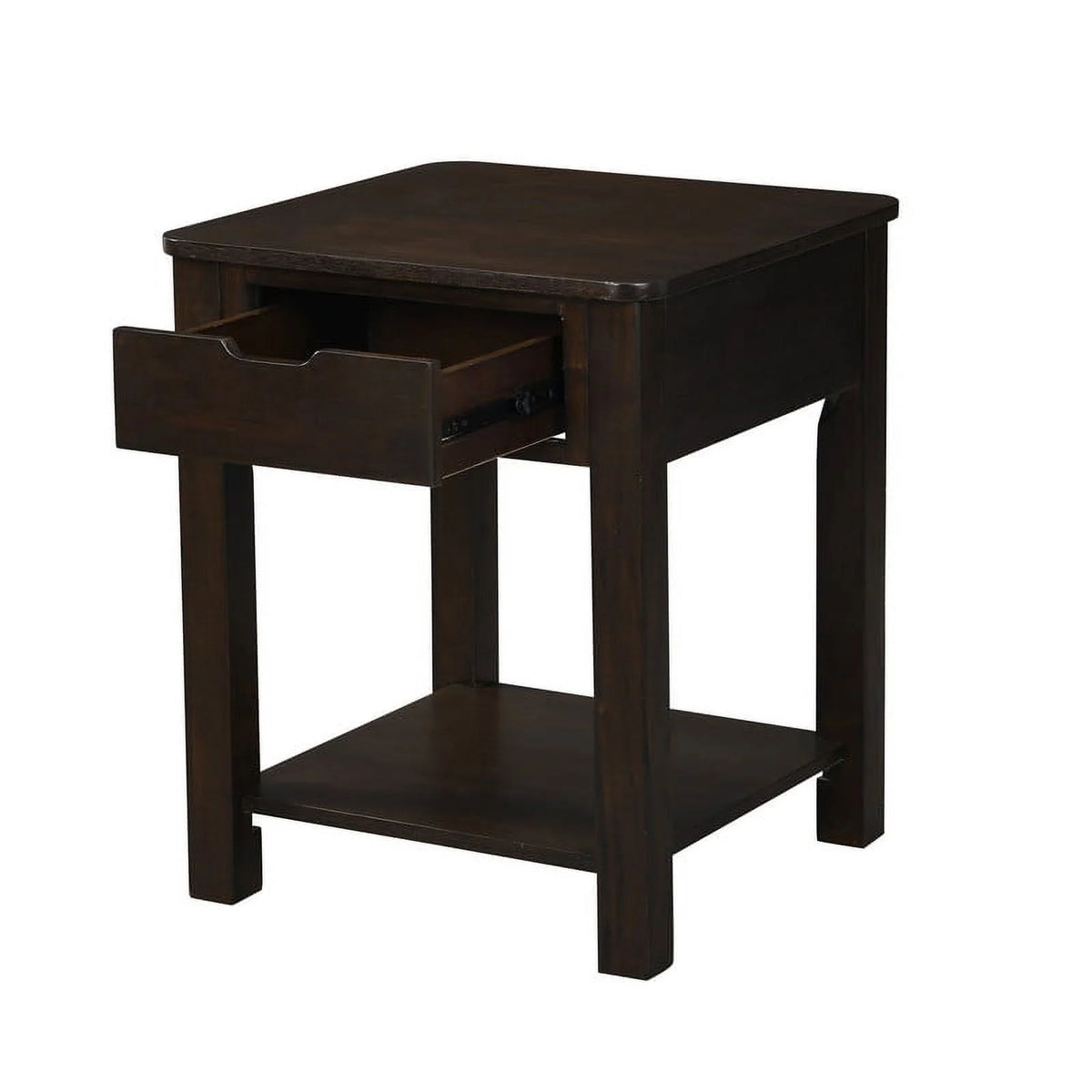 Dark Brown Engineered Wood End Table with Drawer I460696