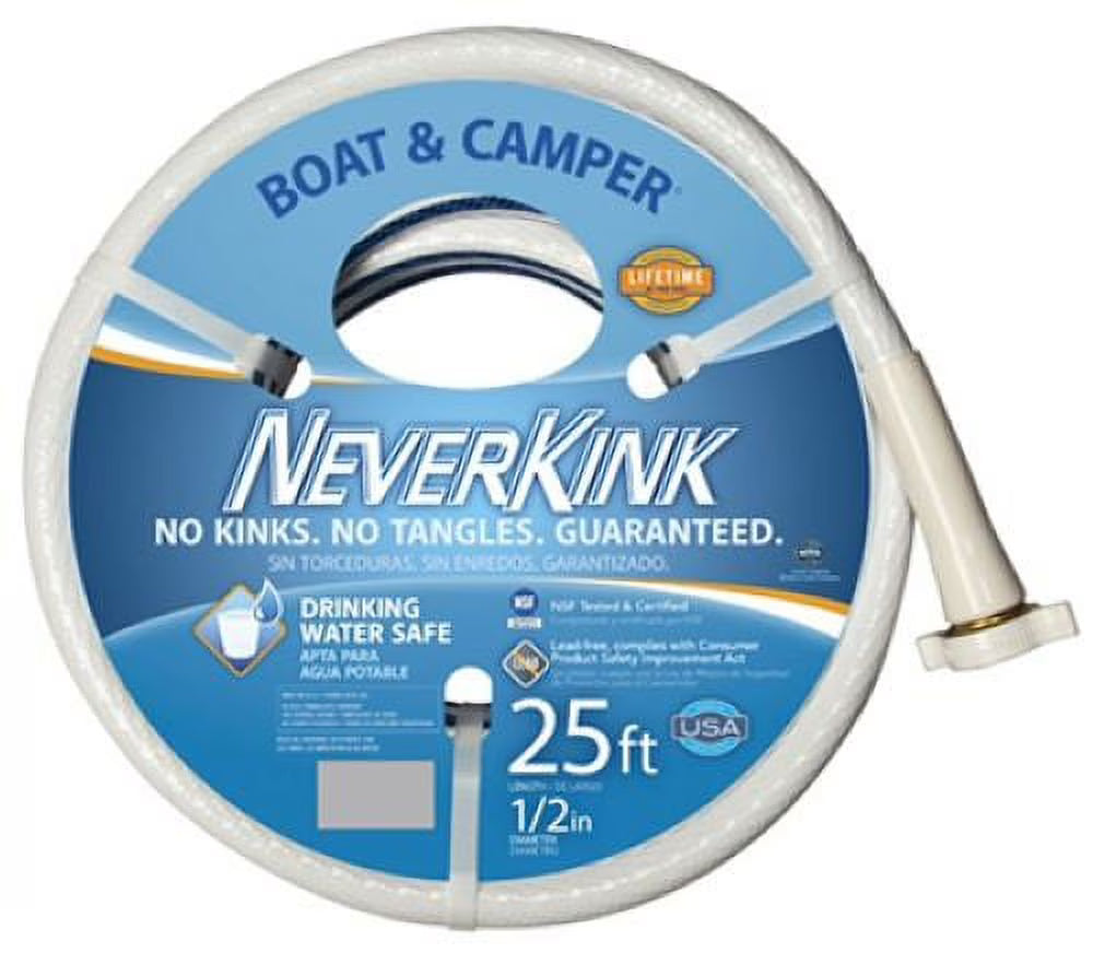 White Drinking Water Safe Hose 25' x 1/2" O498