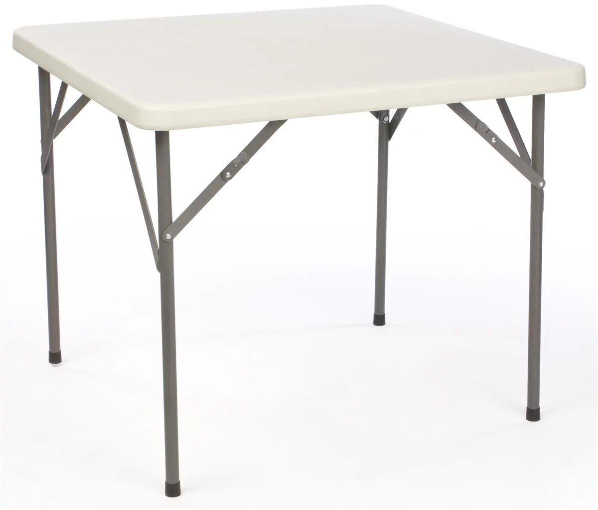 34-inch Square Folding Table with Molded Top, Steel Legs D9946