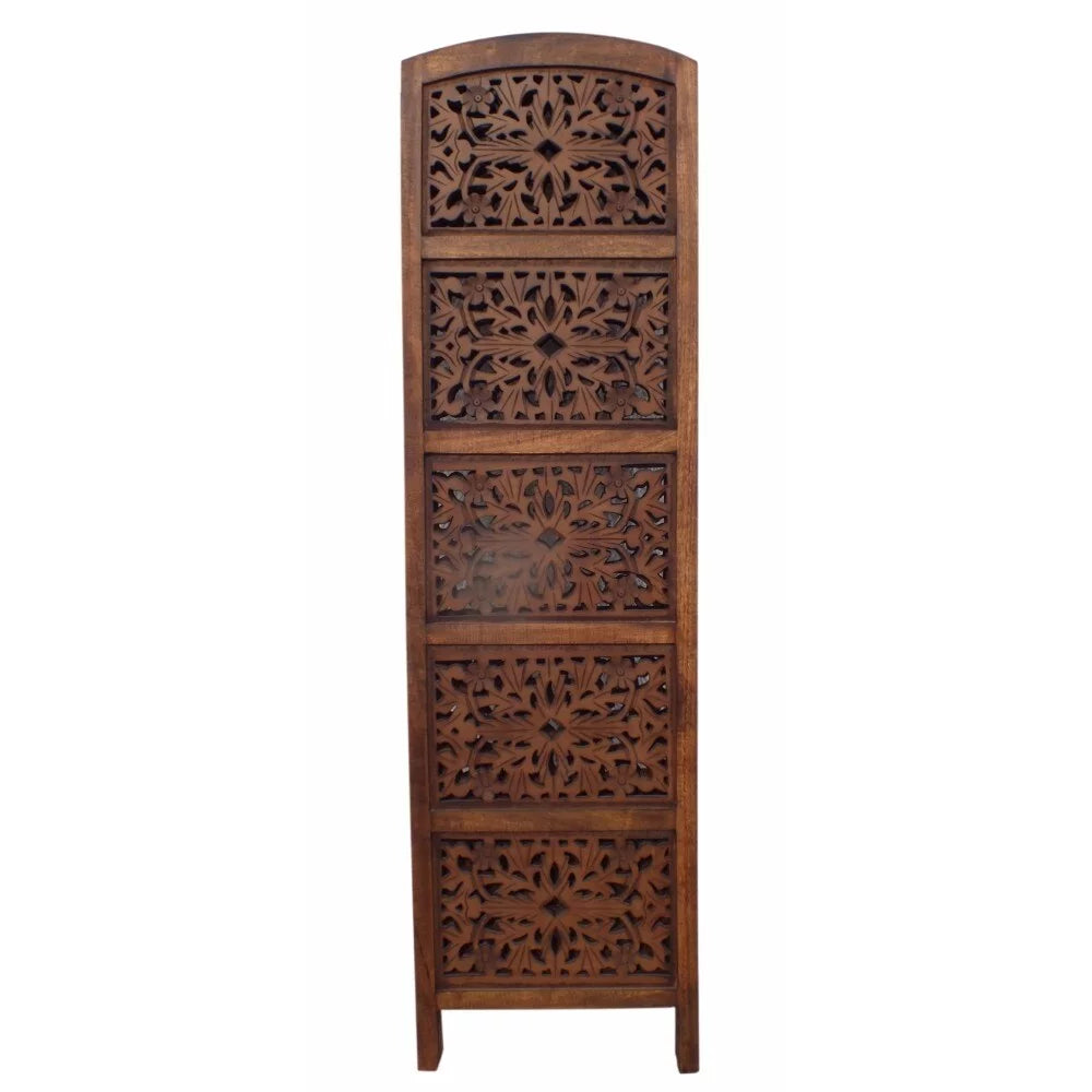 Foldable 4 Panel Mango Wood Room Divider A75351