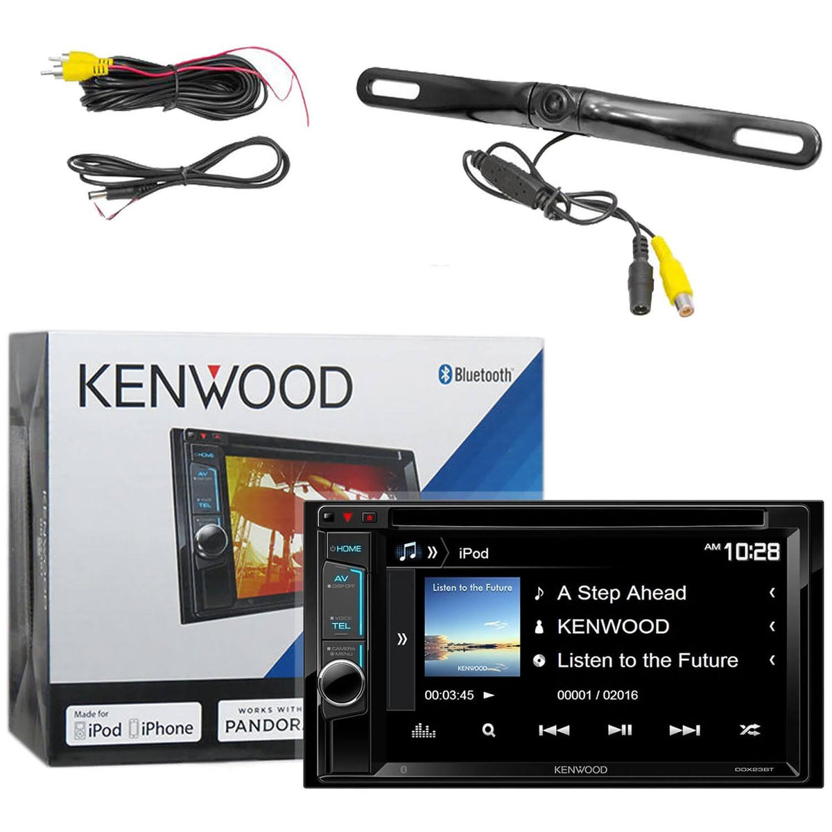 Double DIN Bluetooth Receiver with Backup Camera Q5775