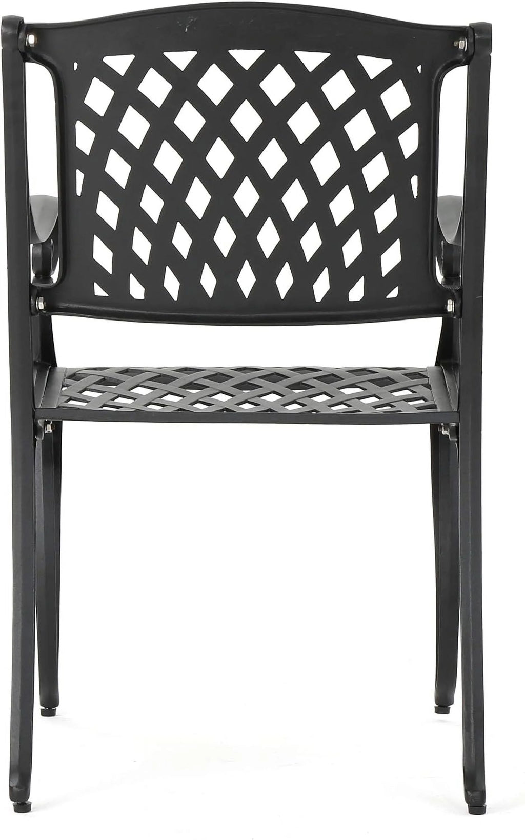 Cast Aluminum Chairs, 2-Pcs Set, Antique Matte Black M250