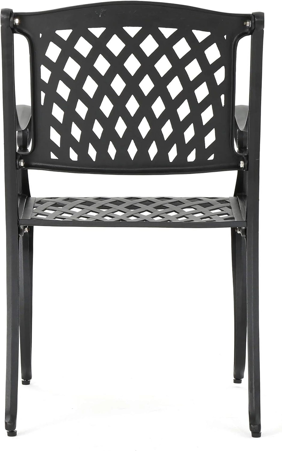 Cast Aluminum Chairs, 2-Pcs Set, Antique Matte Black M250