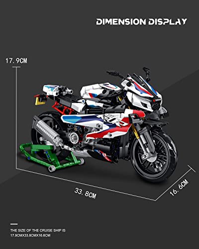 Motorcycle Model Building Blocks Set, 912 Pieces L901807