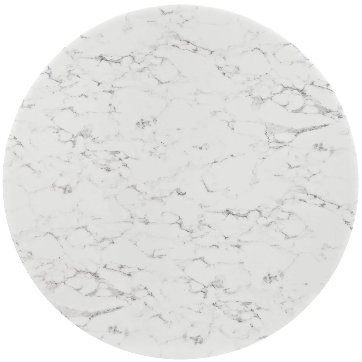 Round White Marble Metal Dining Table R90824