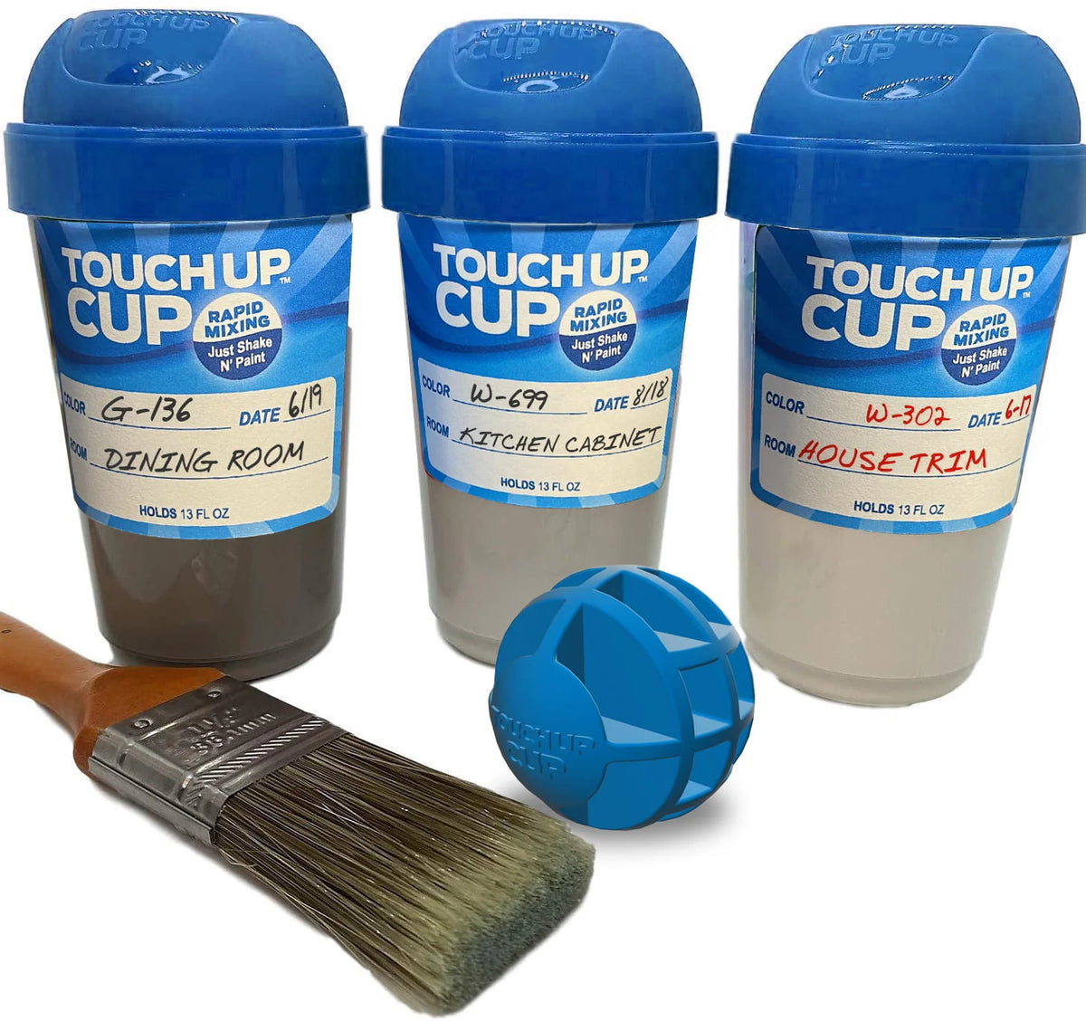 13 oz Empty Paint Storage Containers with Lids, 3 Pack A683203