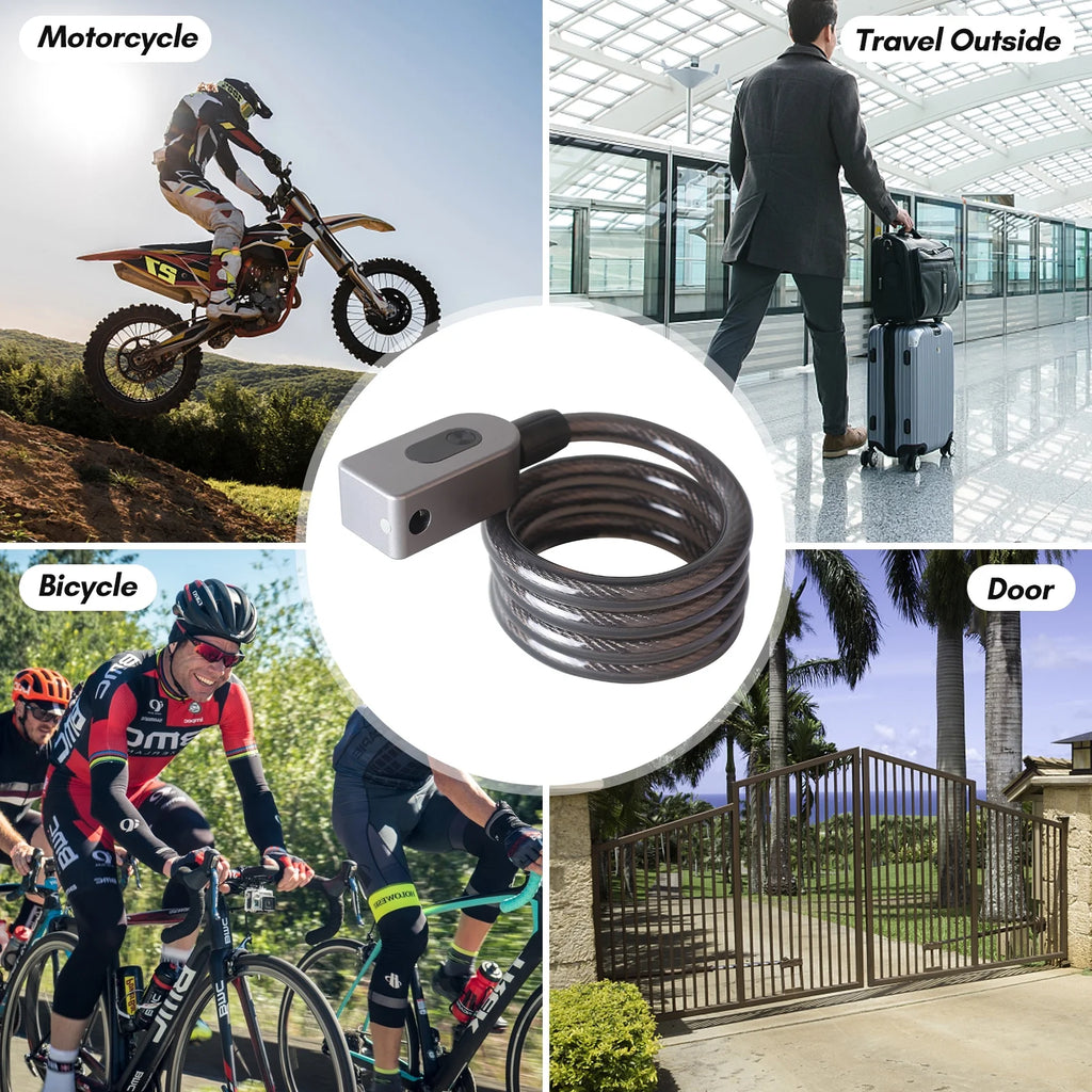 Keyless Cable Lock with Built-In Battery B6962