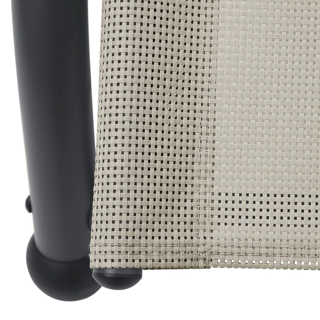 Double Sun Lounger with Canopy Textilene W7847