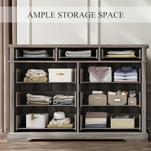 Beige 6 Drawer Wood Dresser L20643