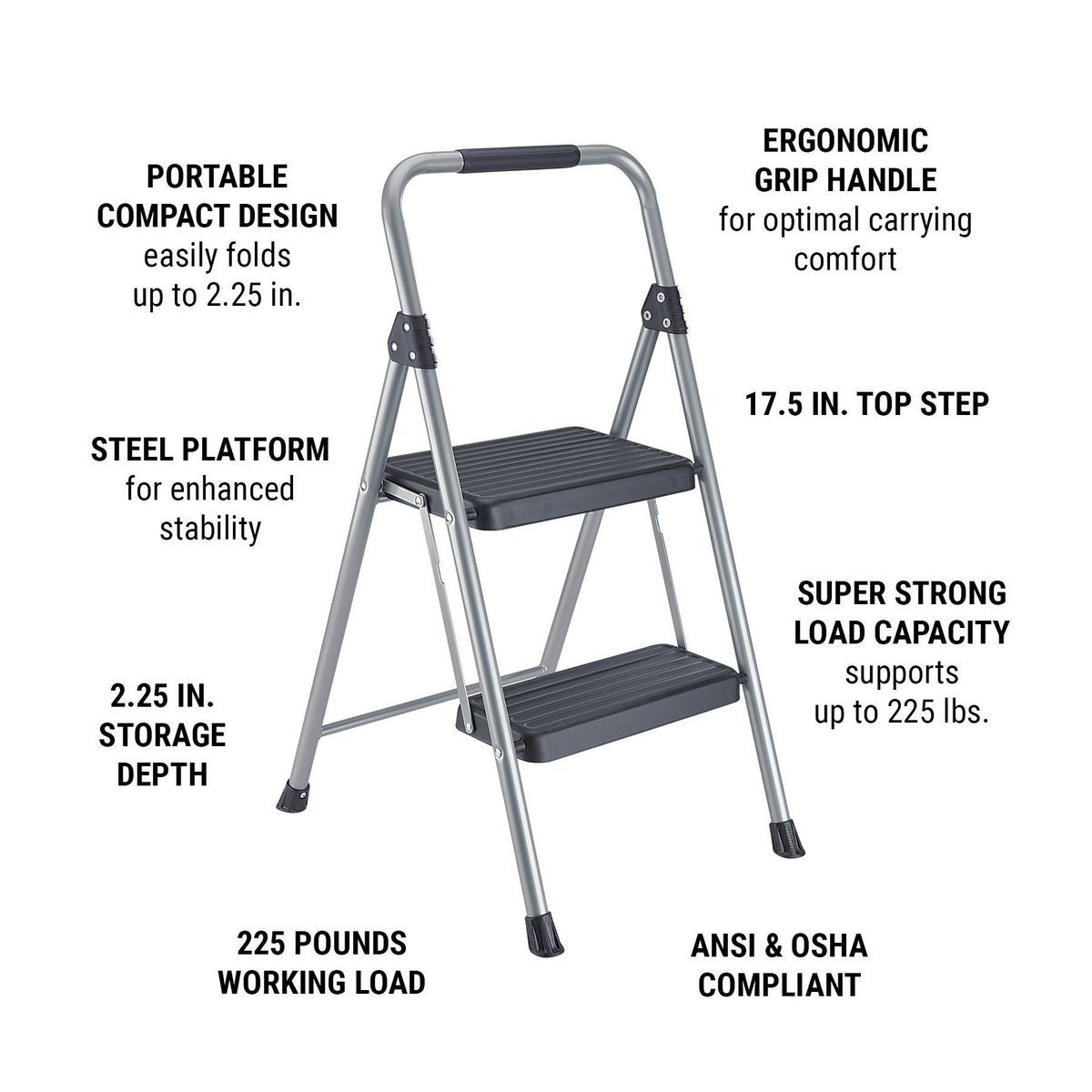 2-Step Steel Stool E1085